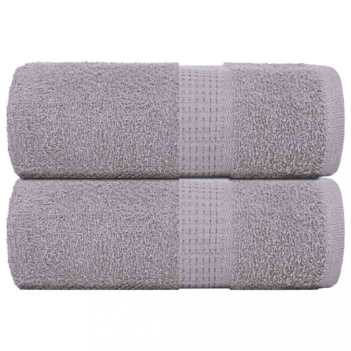 vidaXL Prosoape pentru oaspeți 2 buc Gri 30x50 cm 360 g/m&sup2; 100% bumbac