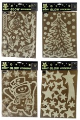 Abtibilde decorative pentru fereastra fosforescente 4 modele 30X40 cm foto