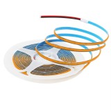 Banda LED COB alb cald 12V, 10m, 9W m, 400 LED m, latime 8mm, lumina continua, 3000K, Free Cut