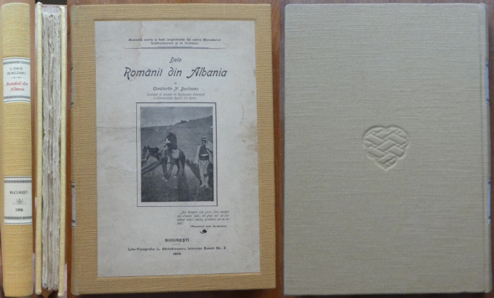 Burileanu, Dela Romanii din Albania, 1906, editia 1 semnata de autor si cu harta