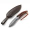 Cutit de vanatoare si camping Foxter, 20 cm, din lemn si otel, toc inclus