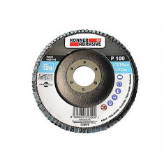 Disc KONNER 260 115x22 mm, A120, zirconiu, ventilat, cu lamele, oțel inoxidabil