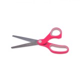 Foarfecă școală, Model Fucsia, Oțel Inoxidabil, M&acirc;ner Moale, 15cm, Riglă 5cm, Oem