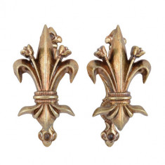 Set 2 suporturi pentru haine Fleur-de-Lis 9 cm