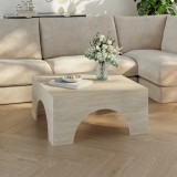 Masa de cafea Vivatka 80x80x37 cm, finisaj travertin, [en.casa]