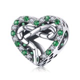 Charm Argint Talisman -INIMA Verde Safir si Infinit- CHA1097