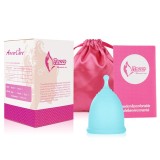 Cupa Menstruala TrendiShop&reg; Albastru L, Performanta Profesionala si Confort de Lunge, Capacitate Generoasa de 35ml, Usoara si Ecologica, Reutilizabila