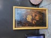 Tablou trandafir lemn vintage