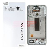 LCD+Touchscreen cu Rama Samsung Galaxy A34 5G / A346 SILVER Original Service Pack