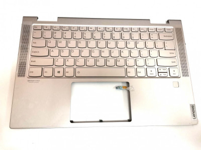 Carcasa superioara cu tastatura palmrest Laptop, Lenovo, Yoga C740-14IML Type 81TC, 5CB0U43983, AM1FG000110, auriu foto