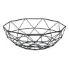 Fructieră Metalică, Model Triunghiuri, Diametru 26cm, &Icirc;nălțime 10cm, Negru, Oem
