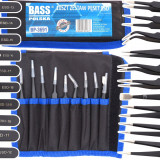 Set pensete profesionale de precizie metalice 10piese (BP-3691), BASS Polska