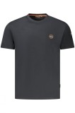 Napapijri Tricou barbati, cu logo pe maneca, Regular Fit, Negru (Marime: L)