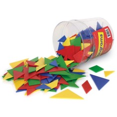 Tangram in 4 culori, 210 forme geometrice in 4 culori diferite, 5-9 ani foto
