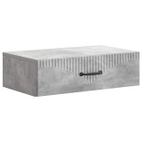 vidaXL Masă laterală montată pe perete Gri Beton 59 x 34,5 x 17 cm 898998