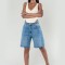 Blugi scurti basic P619-5 M7, Albastru