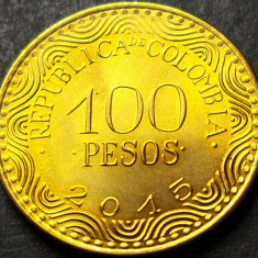 Moneda 100 PESOS - COLUMBIA, anul 2015 *cod 1048 = UNC din FASIC BANCAR