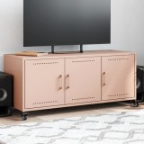 VidaXL Dulap TV, roz, 100,5x39x43,5 cm, oțel