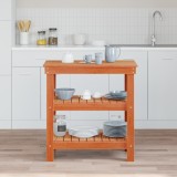 vidaXL Banc de lucru Maro ceruit 78.5 x 50 x 80 cm Lemn masiv de pin