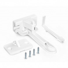 Set sigurante pentru sertare de tacamuri, 2 bucati, albe, montare cu adeziv sau surub, Reer 71090 Children SafetyCare