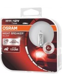Set 2 buc Bec H11 Night Breaker Silver Osram +100% 12V 55W
