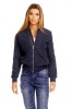 Jacheta Dama Vintage Bleumarin M/L, Buzunare, Fermoar, Elastic, Scurta, Tip G562-44, Poliester