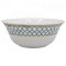 Set 6 Boluri Salata Selina Green Opal Alb cu Model Verde 17cm DNC63071