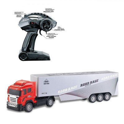 Camion Telecomandă, Road Rage, 1:32, Cu Lumină Colorată, Multicolor, Telecomandă 2.4 GHz foto