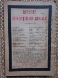 Revista Fundatiilor Regale - 1 NOEMBRIE 1934