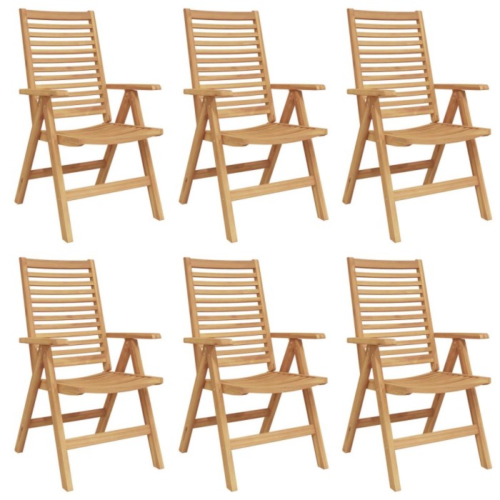 Scaun 6 buc. Maro Lemn solid de tec Convertibil
