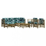 Set mobilier de gradina cu perne, 7 piese, lemn de pin tratat