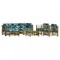Set mobilier de gradina cu perne, 7 piese, lemn de pin tratat