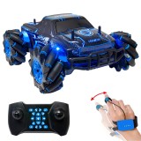 Masina teren 4x4 telecomandata cu role laterale, control gesturi si functie drift, 27x22x13 cm, negru Household NewTrend