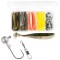 Set shad 6 cm + jig + varteje &amp; agrafe, 20 buc/set