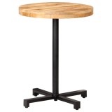 Cumpara ieftin Masa de bistro, &Oslash;60x75 cm, lemn de mango nefinisat, rotunda