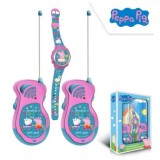 Peppa Pig Walkie Talkie si Ceas Digital - Set Jucarii Interactive, Raza 50m, Cadou Ideal