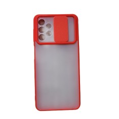 Huse siliconcu protectie camera slide Samsung Galaxy A72 , Rosu
