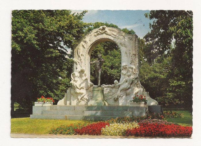 AT1 -Carte Postala-AUSTRIA-Viena, Johann Strauss Monument , circulata 1967