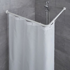 Kleine Wolke Tijă pentru perdea de duș de colț, 90x90 cm, alb