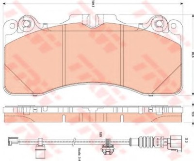 Set placute frana,frana disc LEXUS LS (UVF4, USF4) (2006 - 2016) TRW GDB3506 foto