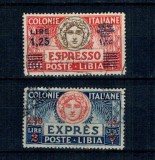 Libia Italiana 1927/1936 - Marci Expres, serie ștampilata cu șarniere