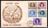 Romania 1955, LP 392, Scriitori romani, precursorii literaturii, FDC. Plic PRIMA ZI. RAR!