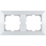 Rama priza dubla ODAK EXEN, culoare alba, design simplu