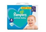Scutece Pampers Active Baby Giant Pack, nr. 4, 9-14kg, 76 buc