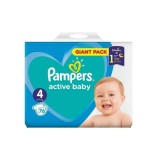Scutece Pampers Active Baby Giant Pack, nr. 4, 9-14kg, 76 buc