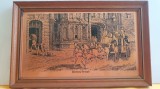 Tablou, METALOPLASTIE CUPRU Anglia, BASORELIEF, APLICA DECORATIVA INRAMATA