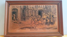 Tablou, METALOPLASTIE CUPRU Anglia, BASORELIEF, APLICA DECORATIVA INRAMATA