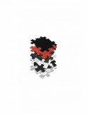 Covoras ortopedic Senzorial Puzzle Set Rosu si Negru pentru bebelusi Muffik