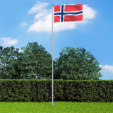 Steag Norvegia și st&acirc;lp din aluminiu, 6 m, vidaXL