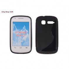 Husa silicon s-line alcatel ot-4015x / orange yomi negru foto